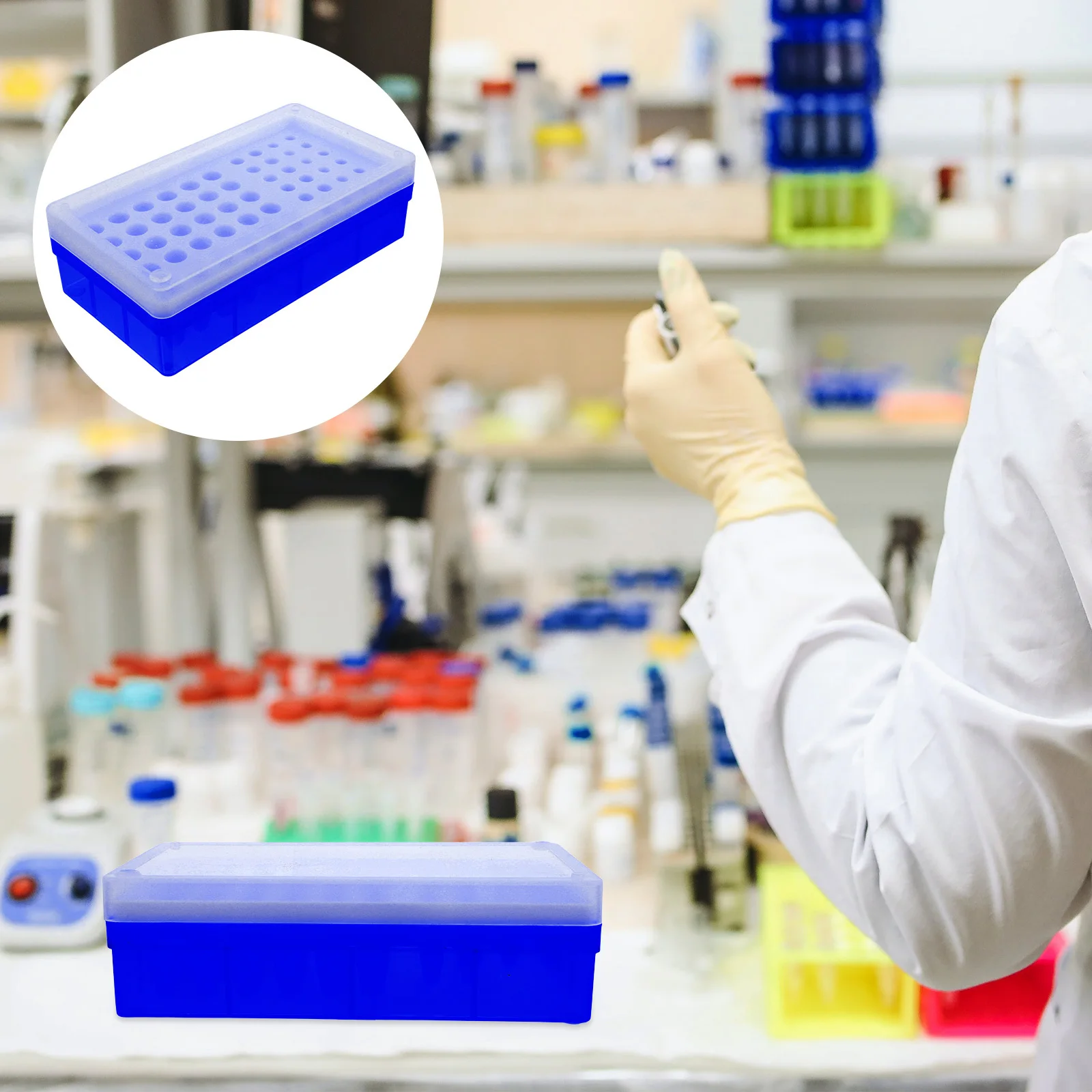 

Tube Box 0.2/0.5/1.5Ml Clear Lid Reusable Plastic Freezer Storage Container Lab Sample Organizer