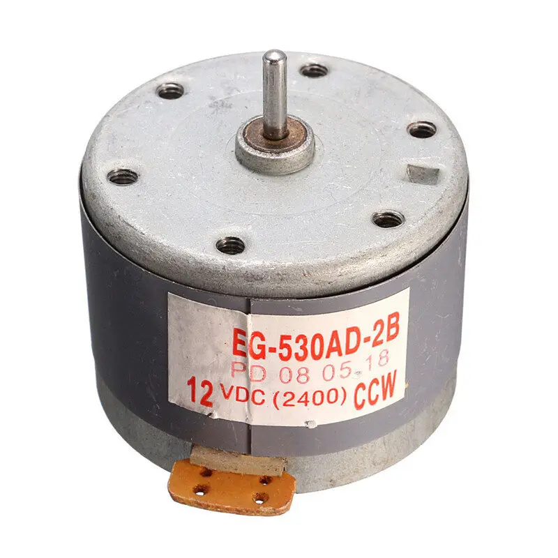 EG-530AD-2B DC Motor CCW Electric Motor  Recorder Motor DC 12V 2400RPM CCW Capstan Motor Tape Deck Recorder Audio Spindle Motor