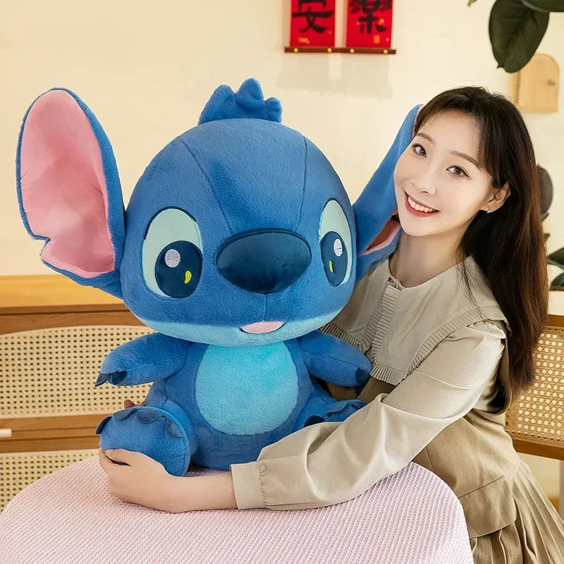 30/80CM Disney Lilo & Stitch Doll Cartoon Plush Toy Cute Anime Soft Stuffed Kawaii Blue Stich Plushie Children's Birthday Gifts