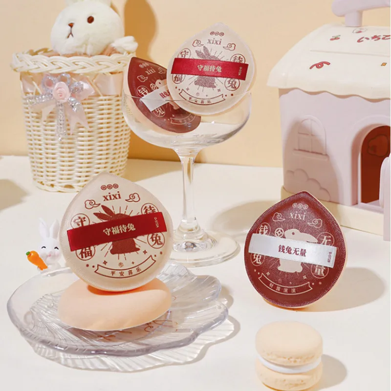 2 pçs tamanho grande fundação maquiagem puffs pó corretivo iluminador creme liquidificador aplicador cosméticos esponja ferramenta de beleza