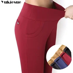 New Autumn Winter Plus Thick Velvet warm Leggings Elastic High Waist Pants female Slim Women's Casual Pants female trousers