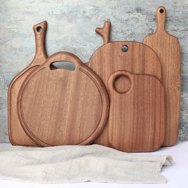 

Solid Wood Cutting Board Chopping Children's Food Board Ebony Cutting Fruit Board Wooden Pizza Board Household Board Tray