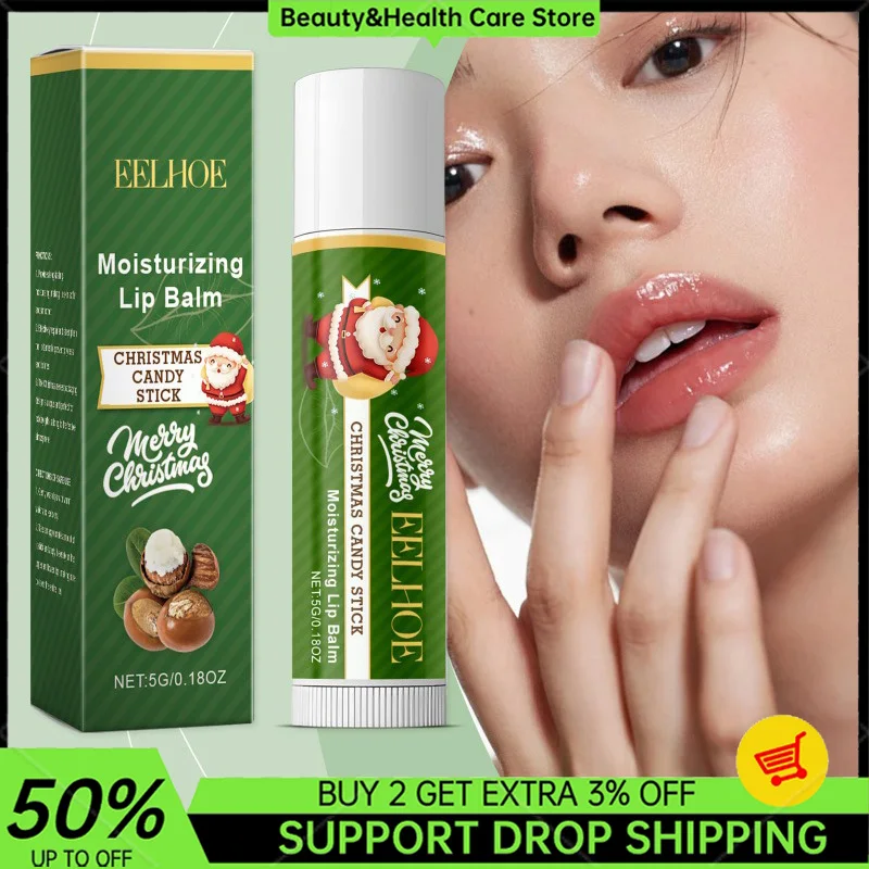 Christmas Theme Lip Balm Long-lasting Moisturizing Lip Skin Anti-Crack Hydrating Mild Remove Dead Skin Winter Fashion Lip Balm