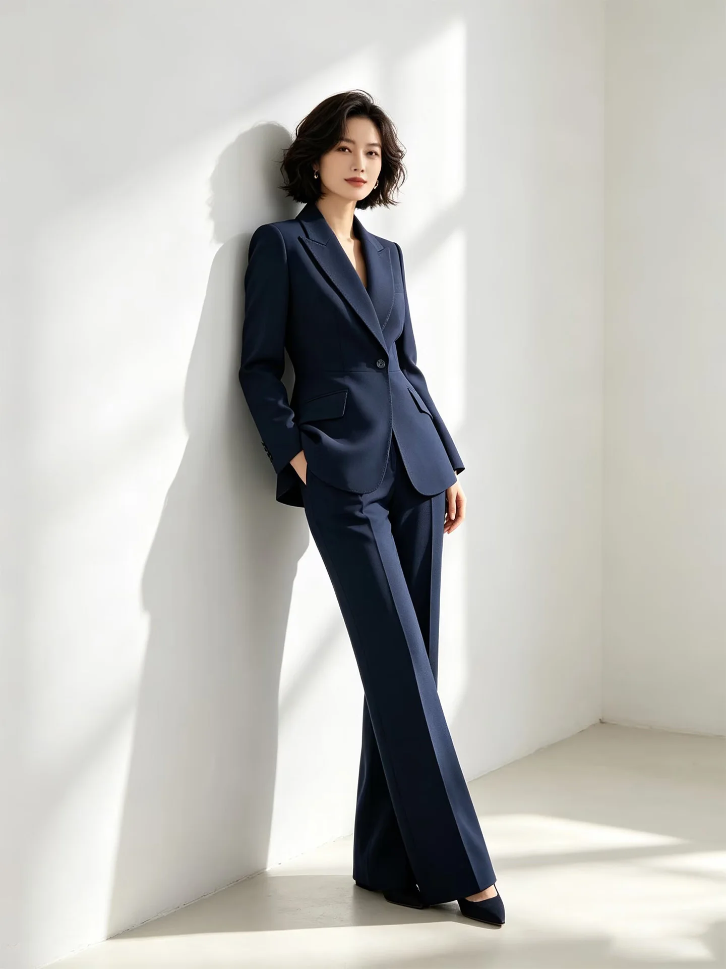 Professional Women's Suit Set Fall Winter High-End Feelings Personality Office Commuting Manager White Collar Jewelry Store