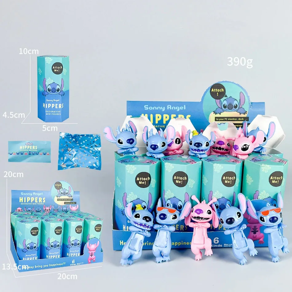 Caja ciega sorpresa de la serie Stitch 2025, caja ciega misteriosa de Ángel para fiesta, figuras de Anime bonitas, regalos de navidad, modelo de muñeca, juguetes para niños
