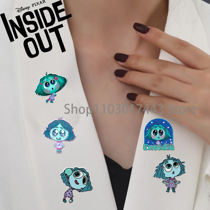 

Disney Inside Out 2 Brooch Necktie Pin Envy Series Clothing Decoration Gifts Pin Wholesale Brooches Fashion Jewelry Accessories