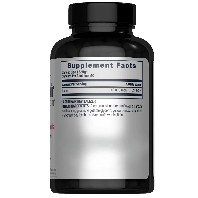 يحتوي على بيوتين-60 كبسولة من الفيتامينات الأساسية لدعم الشعر القوي والأظافر والبشرة #2