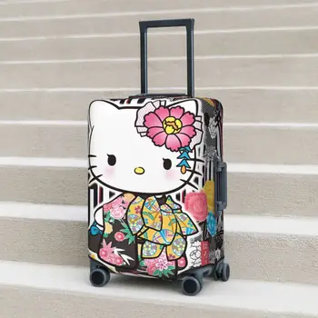 Sanrio Halloween Hello Kitty Kofferhülle, süßes Katzentier, nützlich, Kreuzfahrt, Ausflug, Schutz, Gepäckzubehör, Urlaub