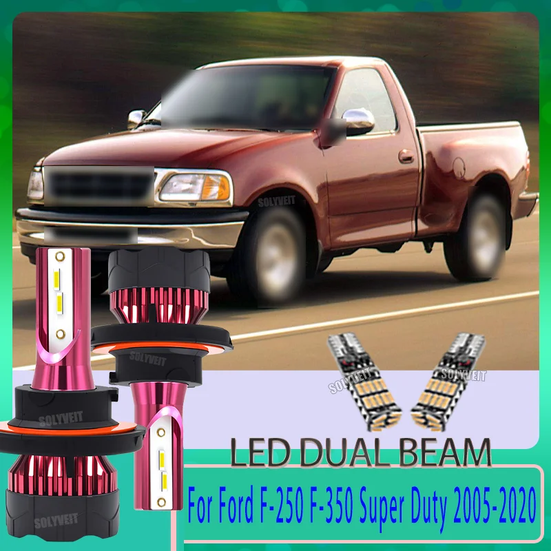 

LED Car Headlight 9008/H13 Dual High/Low Beam Esay Fit 12v For Ford F-250 F-350 Super Duty 2005 2006 2007 2008 2009 2010-2020