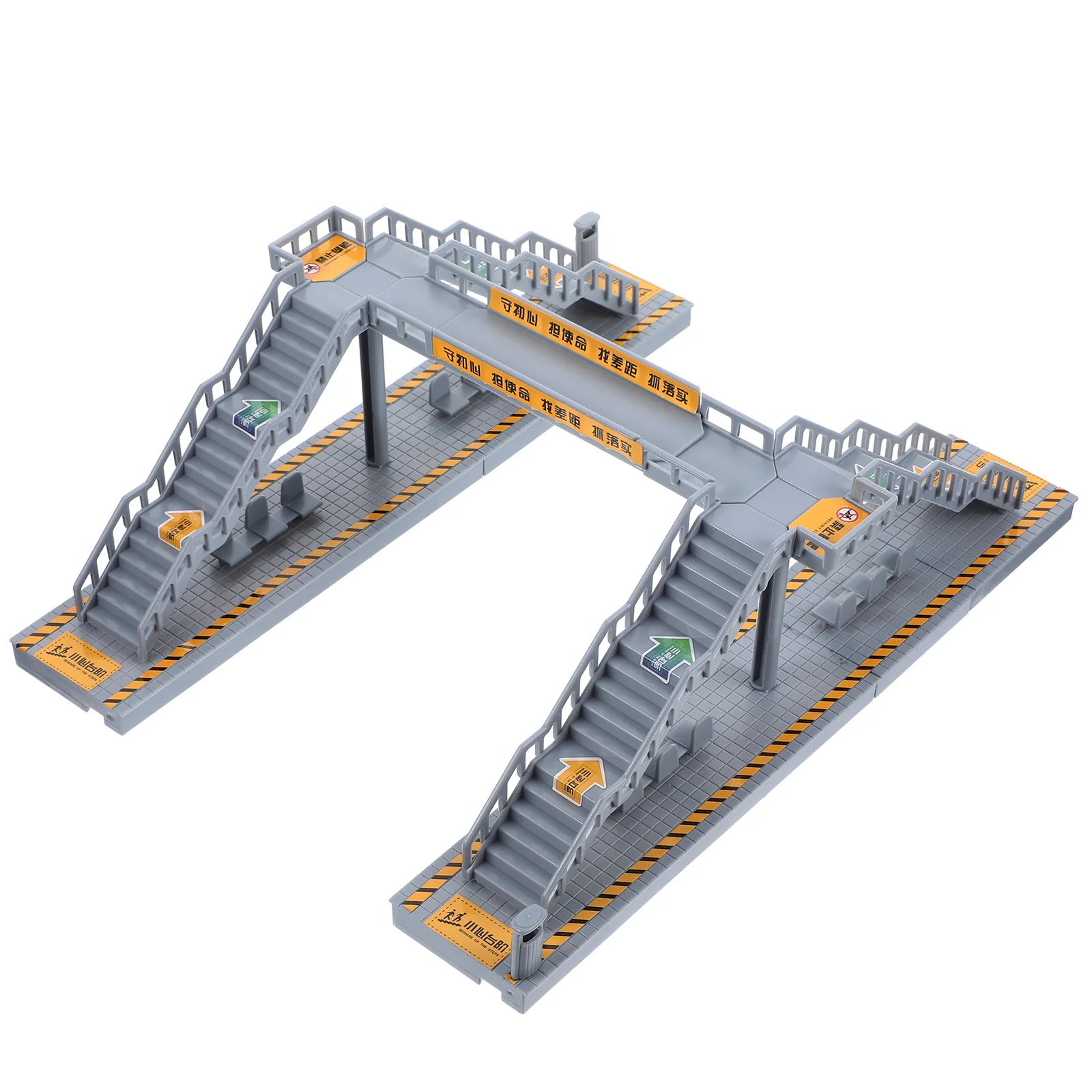 Pedestrian Bridge Railway Station Model Toy Miniature Footbridge Sound And Light Assembled Flyovers For Train Station Layout