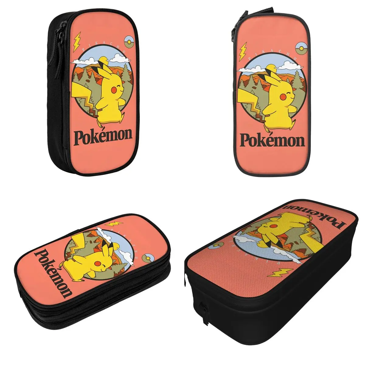 Pokemon Pikachu Anime Pencil Case Cute Cartoon Game Pencil Box Pen Holder for Girl Boy Big Capacity Bags School Supplies Gift