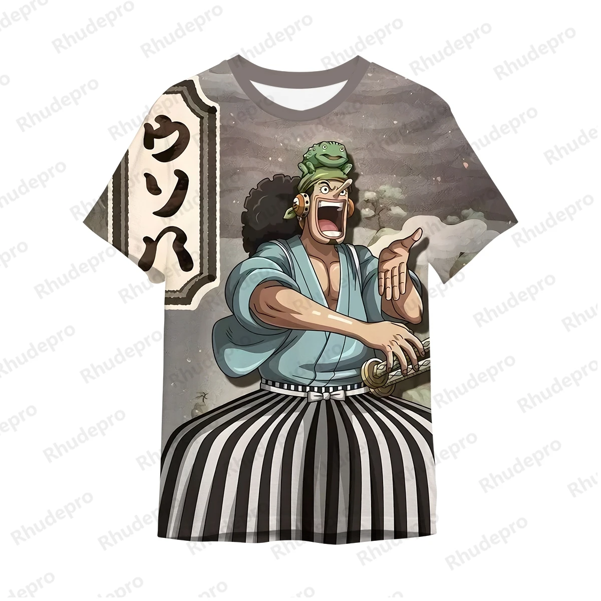 Camiseta infantil Monkey D Luffy, estilo Harajuku, Tops Roronoa Zoro, Vestuário de Streetwear curto, 5XL, 5XL, 2021