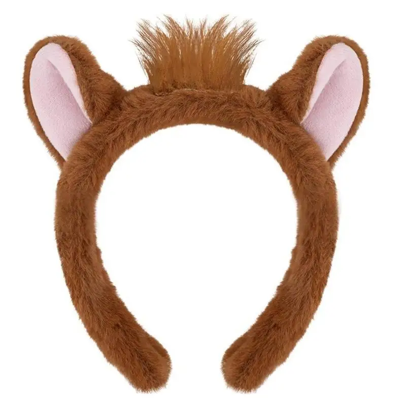 39BD Adorable Chipmunk Ears Accessory Soft Fabric Costume Hairband Headband and Tail Perfect for Festive Event and