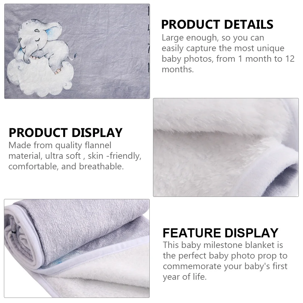 

1 шт. детское одеяло, фланелевое реквизит для фотосессии, большое удобное ежемесячное одеяло для новорожденных, фон для роста фотосессии ребенка