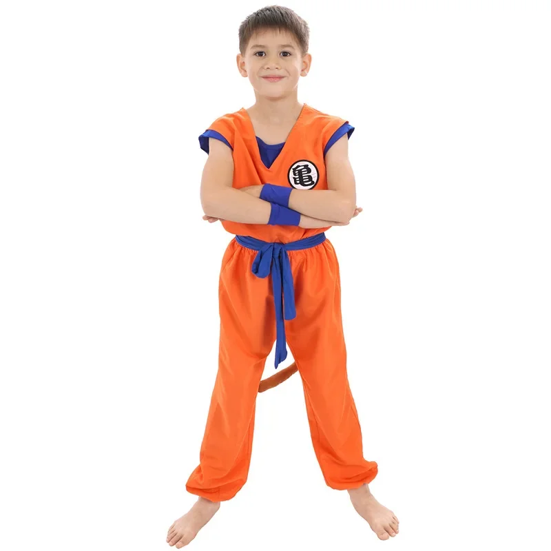 Kids Anime Costumes, Kids Anime Character Dress Up Suit Halloween Cosplay Costumes, Adult Tail Boots Wristband Set