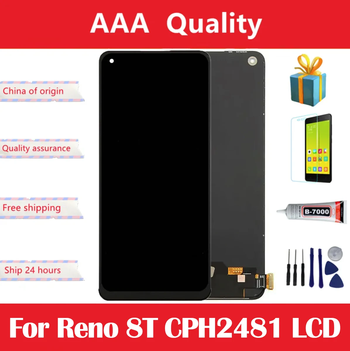 

6.43" AMOLED for Oppo Reno 8T LCD CPH2481 Screen Digitizer Replacement Repair Parts