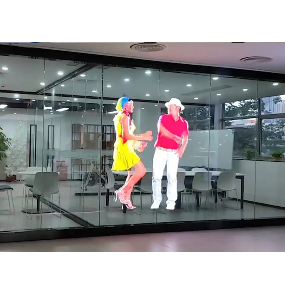 Ultra Thin 90% High Transparent Hologram LED Screen, Aliexpress Best Seller Pantalla Led Transparente for Glass Window Video