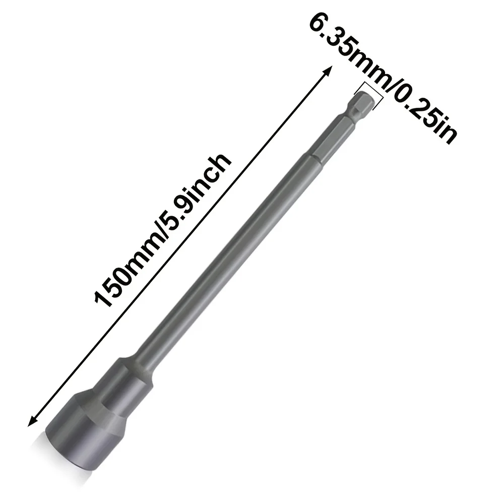 1pc Automotive Metal Caravan Leg Winder Drill Bit Adapter - 19mm Hex Socket Automotive Handheld Removal Tools