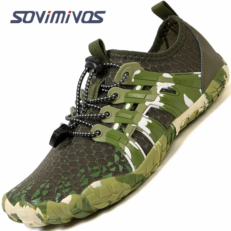 

2025 New Barefoot Shoes Unisex Five Fingers Aqua Shoes Anti-slip Sneakers Breathable Beach Quick-drying Hiking Fishing Footwear