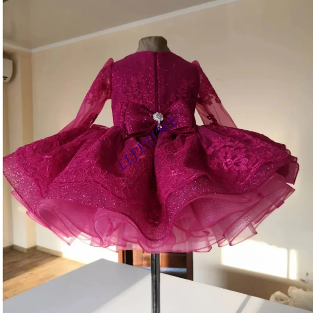 

Индивидуальное платье для девочки-цветочницы: многослойное, с аппликациями, фасон А-силуэт, для дня рождения, свадьбы, вечеринки, конкурса красоты