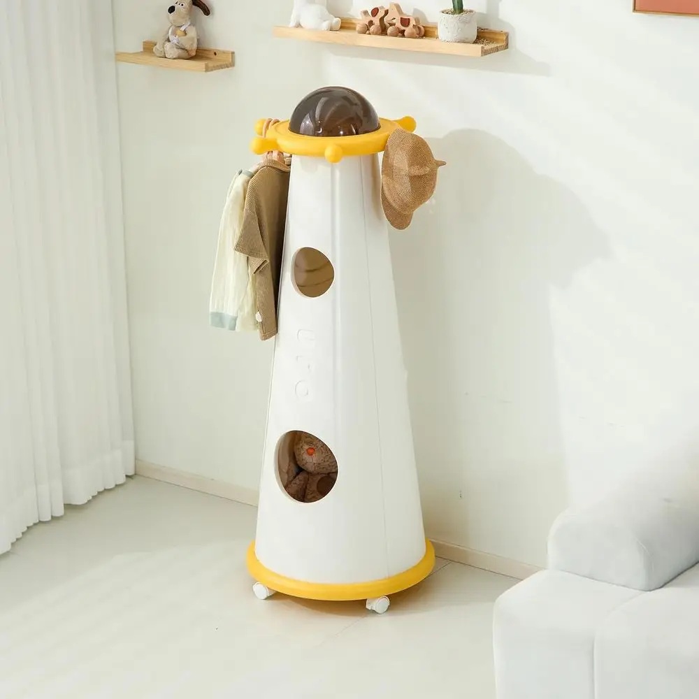 يتم استخدام شماعة ملابس الأطفال المحمولة من UFO Kids Closet في الباب وغرفة المعيشة وغرفة المعيشة وما إلى ذلك. الملابس والحقائب المدرسية وما إلى ذلك. علبة