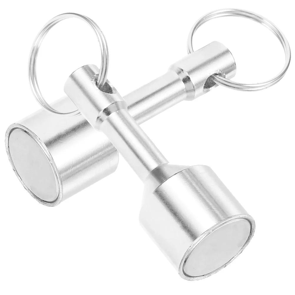 2 قطعة سلسلة المفاتيح المغناطيسية الذهب تستر المعادن مجوهرات تستر حامل مفتاح مغناطيسي معلقة مفتاح المغناطيس الفضة اختبار المدمجة المحمولة #6