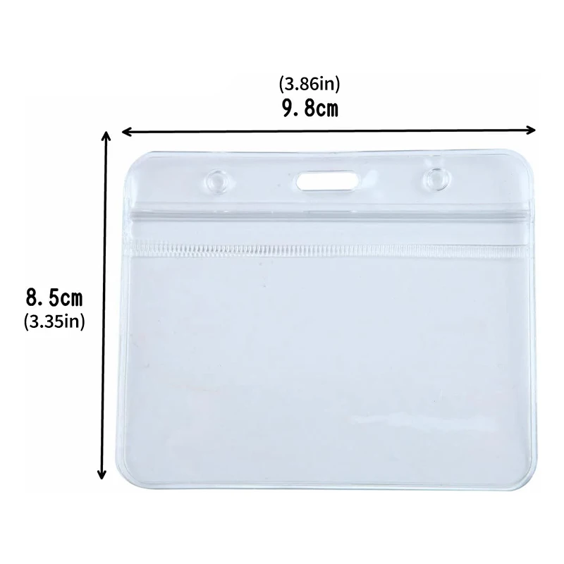 50pcs Name Tag Clip Waterproof Card Holder Hanging Activity Employee Pass Business Card Employee Certificate Lanyard Exhibition
