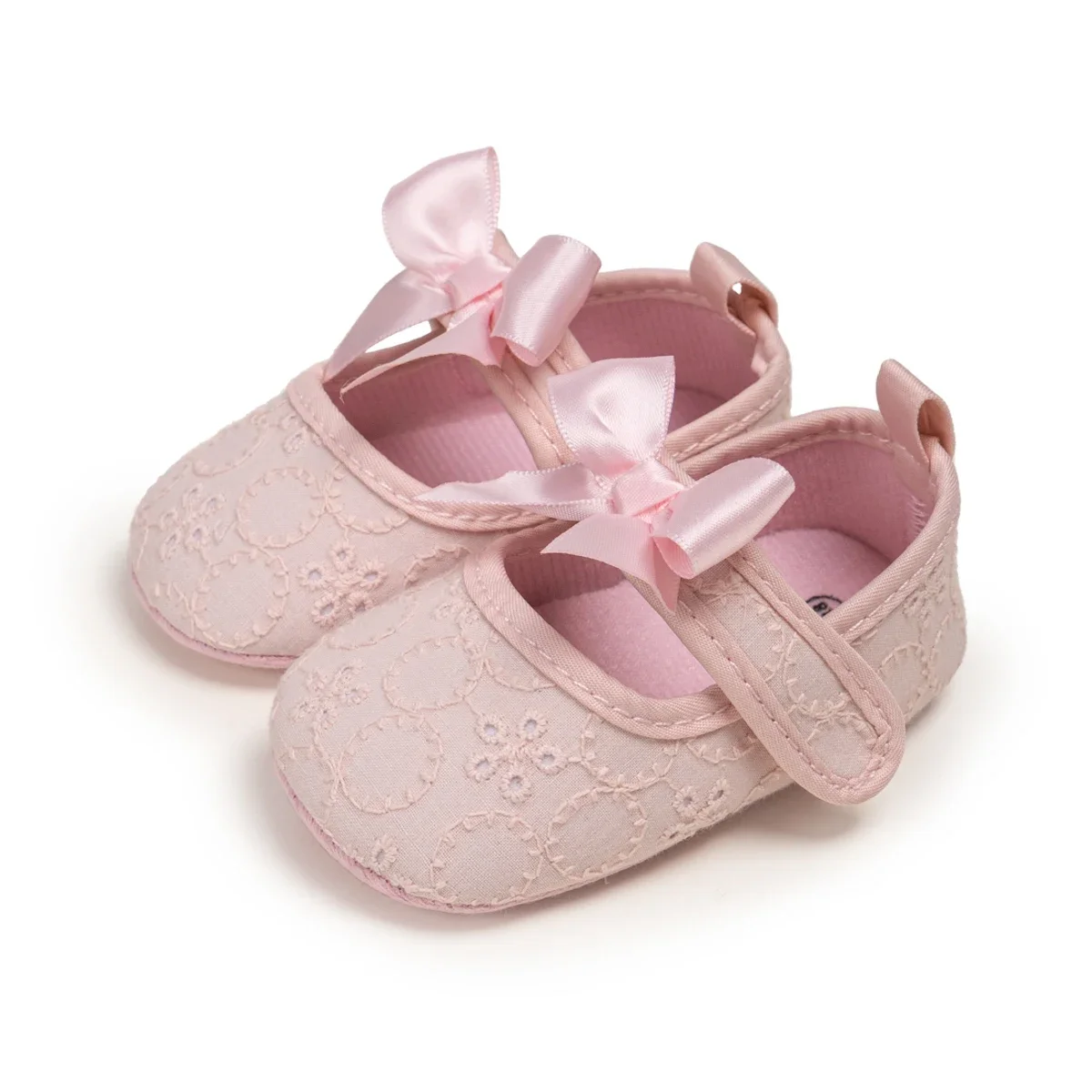 Meckior Cute Bowknot Baby Princess Dress Shoes Newborn Cotton Soft Sole Toddler Baby Girl Shoes Crib Flats Mary Jane