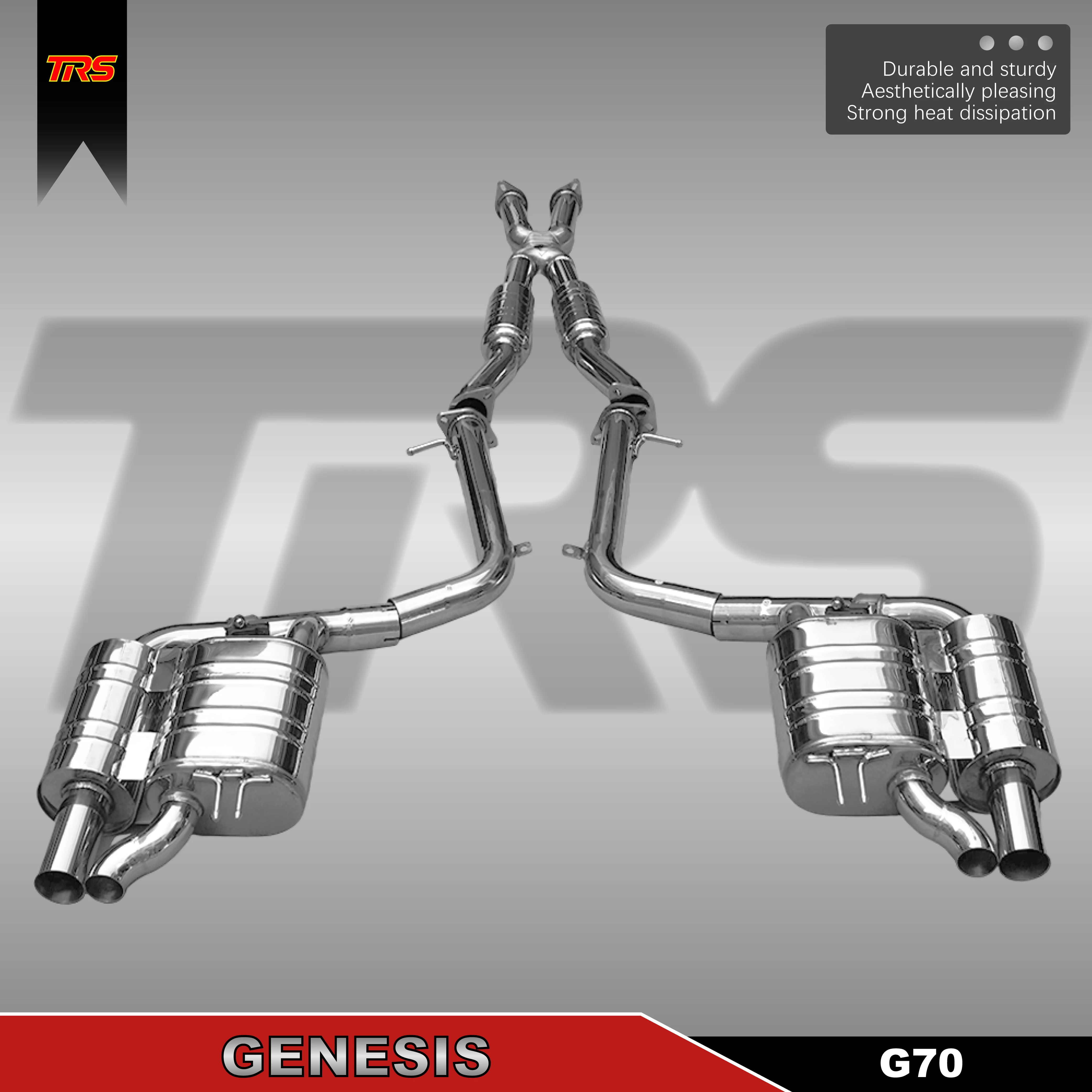 

G70/G80/GV70 304 Stainless Exhaust | 2.5T/3.5T V6 | Deep Luxury Sound | Quad Tips