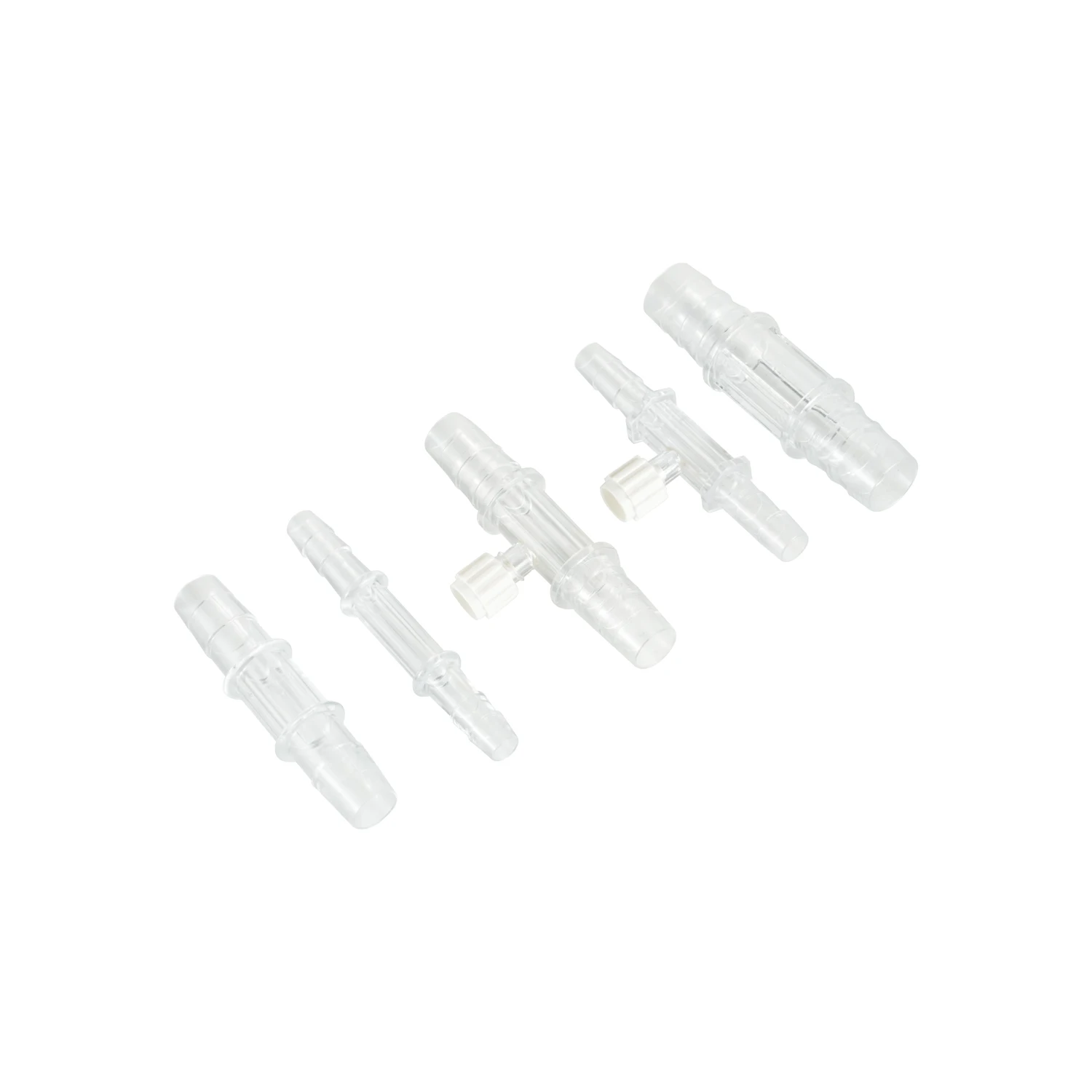 Custom Reduction I-Shaped Barbed Plastic Hose Connector (Sizes 14/16/18/20FR)