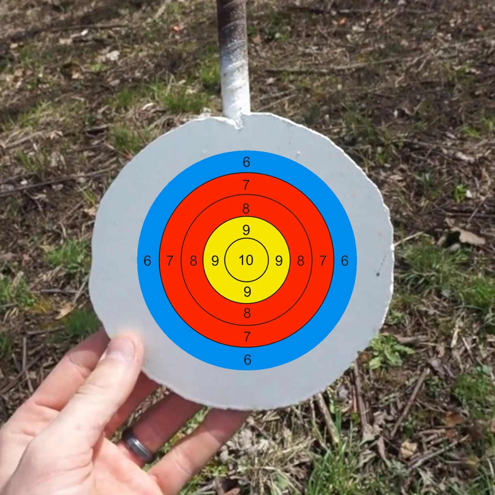 Color Ring Digital Accurate 100Pcs 4inch Shooting Practice Target Stickers Shooting Target Training Supplies Stickers Shooting Target Label (Can Be Used for Real Guns to Practice with Air Gun Practice)