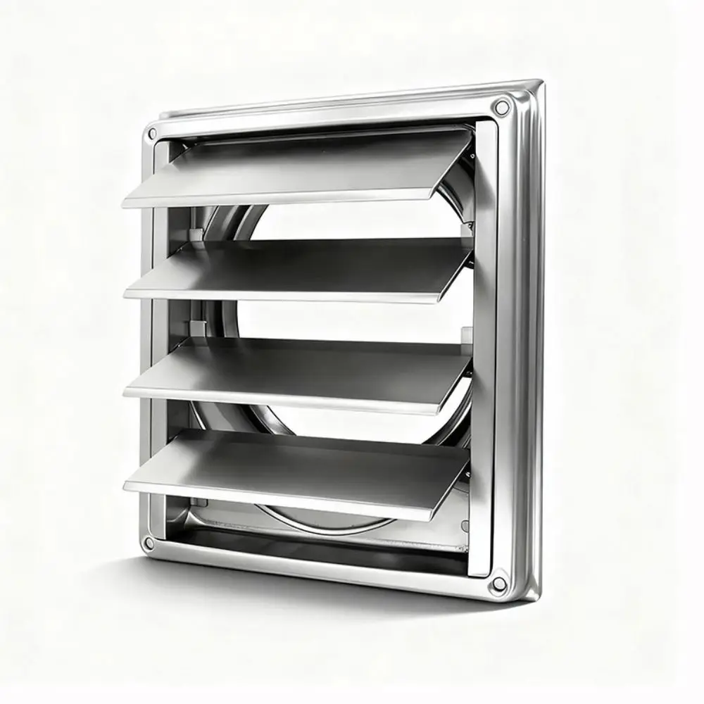 Vent Systems Stainless Steel Air Vent Duct Grill Square With Screen Fan Outlet 100/125/150mm Extractor Vent