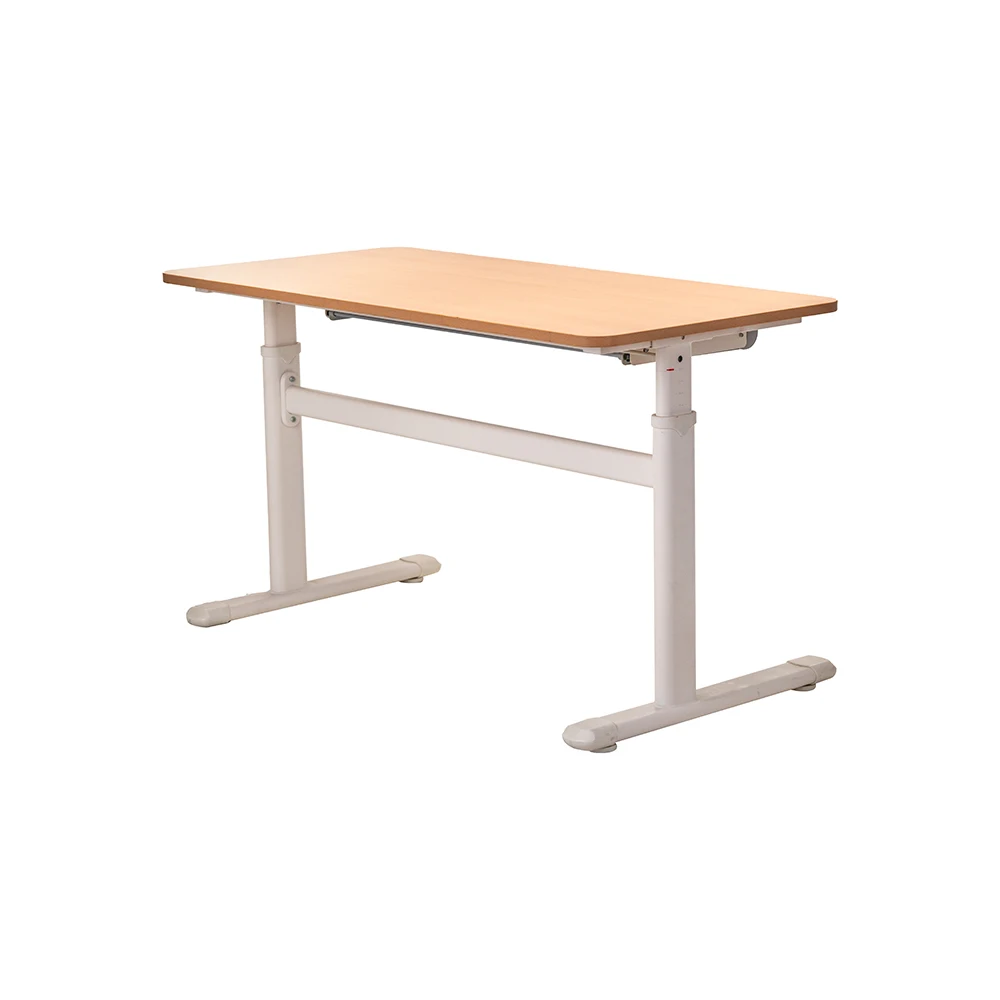 

Modern Style Study Computer Desk Learning Table for School Wood Study Desk Metal Base High Can Be Adjustable