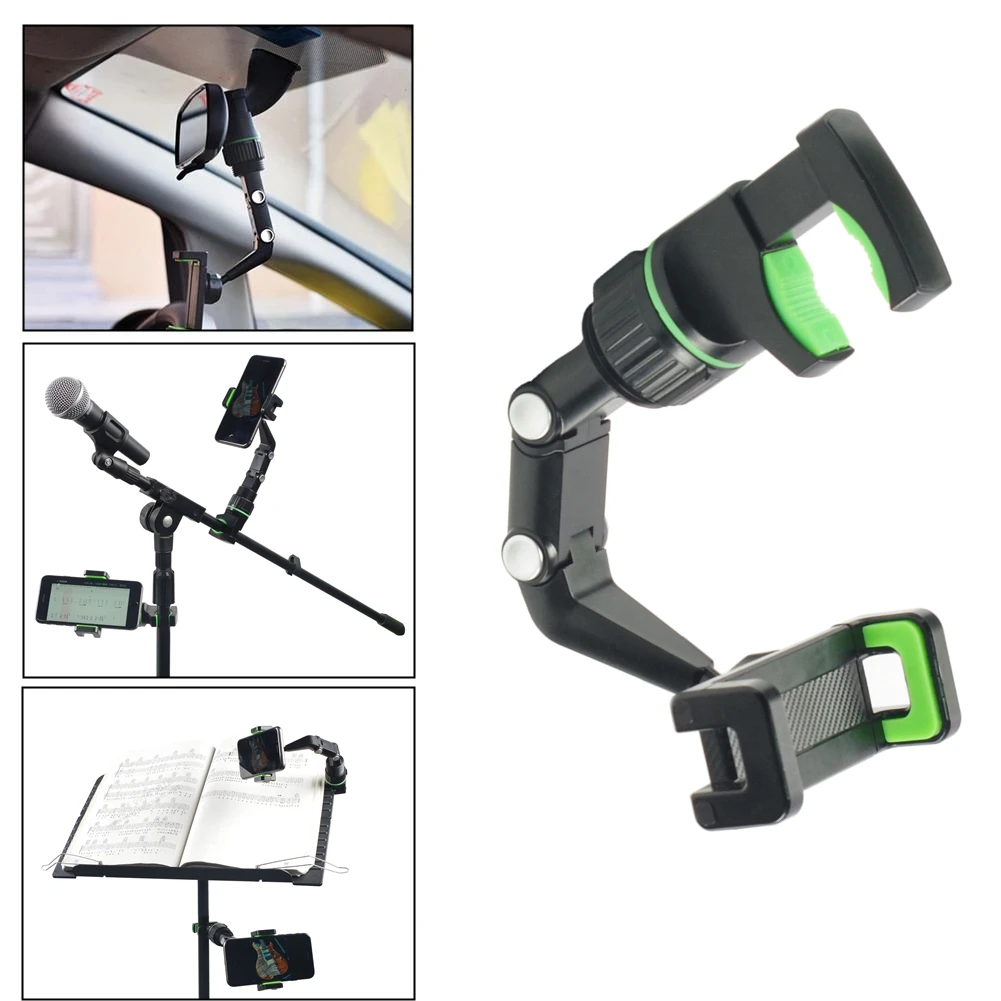 Cell Phone Holder Clip Equipment Green/Grey Live Microphone Multi-functional Telephone Broadcast Car Multi-node