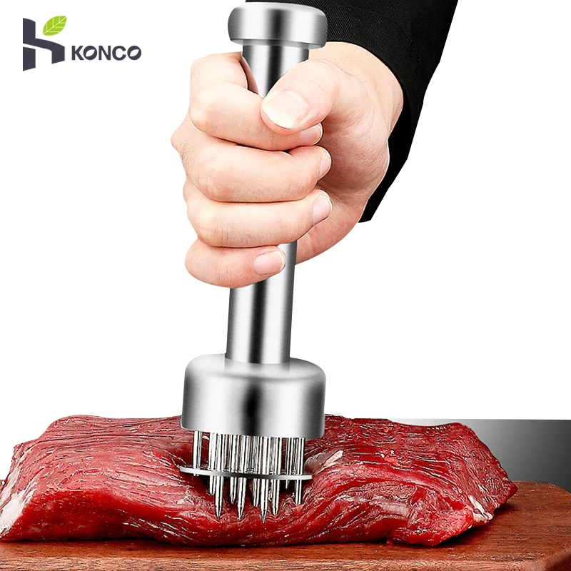 Meat Tenderizer Tool Stainless Steel Meat Needle Tenderizer 21 Blades Tenderizer Tool for Tenderizing Beef Chicken Steak Pork