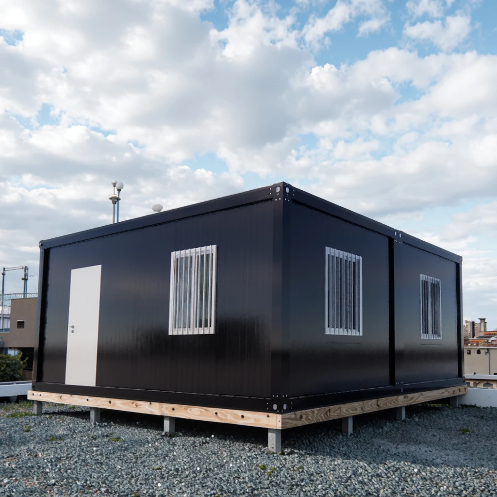 Custom Prefab Container Garage With Double Roller Shutter Doors Portable Steel Modular Car Storage Building