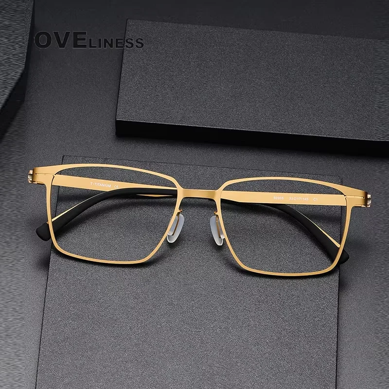 pure Titanium Glasses Frame Men women Retro Square Prescription Eyeglasses frames 2025 Myopia Optical male Eyewear Spectacles