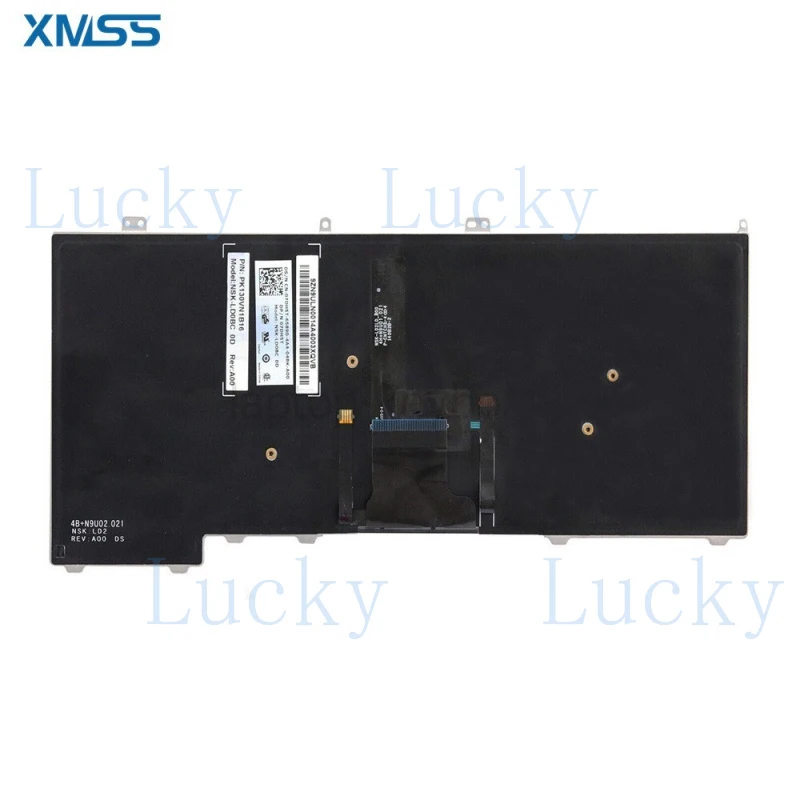 f  New US keyboard With Pointer Backlit For Dell Latitude 12 7000 E7240 E7440 Black