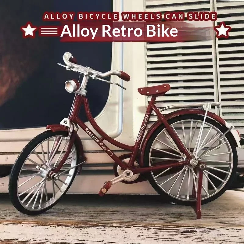 シミュレーションレトロ28メタルダイキャスト自転車モデル1:18ミニ合金自転車モデルクリエイティブDIYホームデコレーションクラフト大人向け楽しいおもちゃ