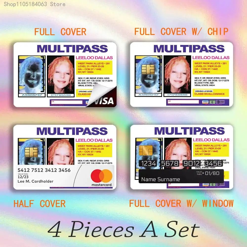 M-Multipass Stickers Credit Visa Debit Bank Charge Card Bus Metro Waterproof Sticker Decal Decoration