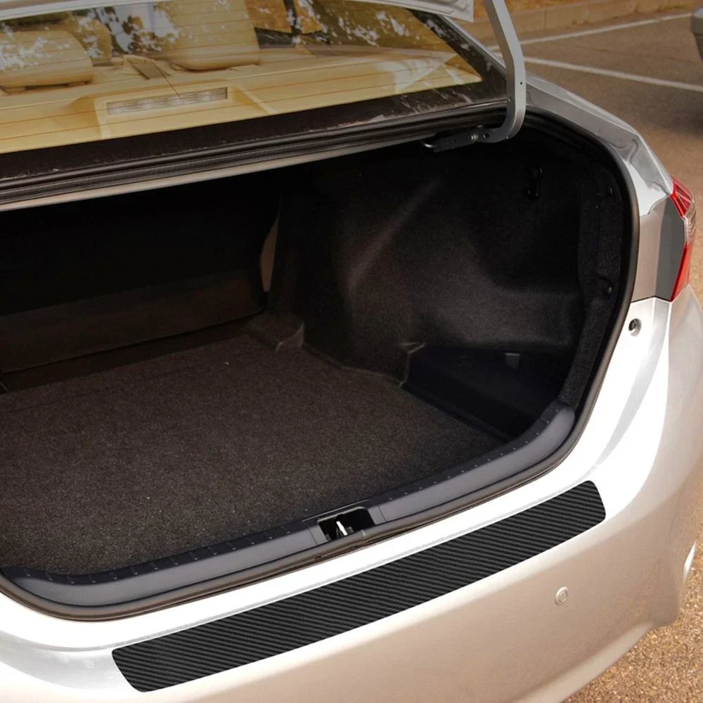 Universal 90cm Car Rear Bumper Sill Protector, Anti Scratch Rubber Strip, Trunk Guard Tape, Auto Body Molding Decoration