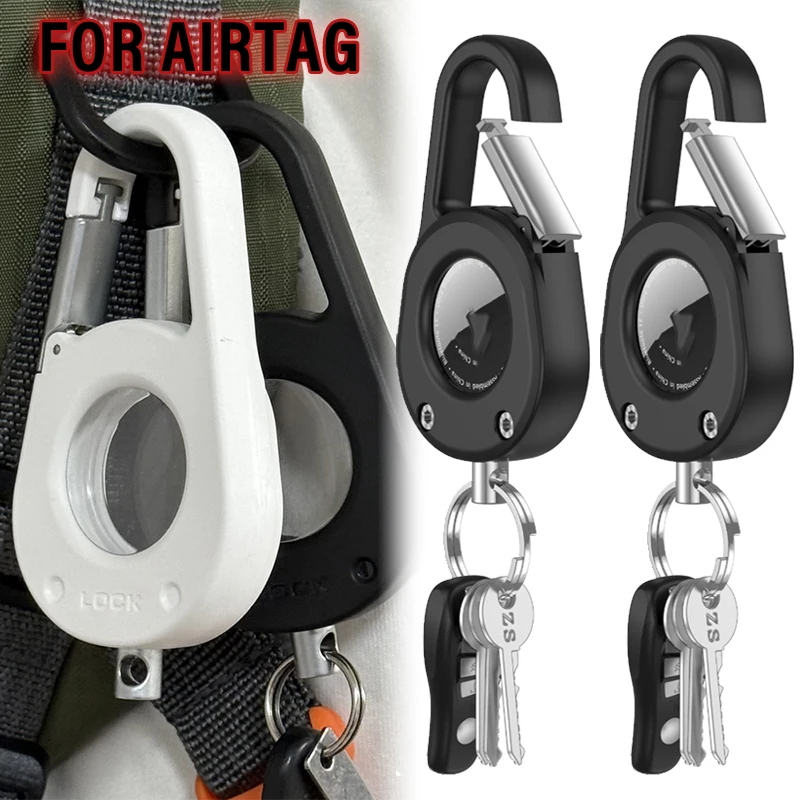 

Для Apple AirTag противоударный чехол защитный чехол-держатель брелок с карабином брелок для AirTag Air Tags альпинистские багажи