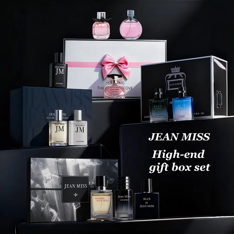 

Perfume Gift Set for Him Her Eau De Toilette Starter Kit Floral Woody Long-Lasting Scent Travel Size Luxury Present