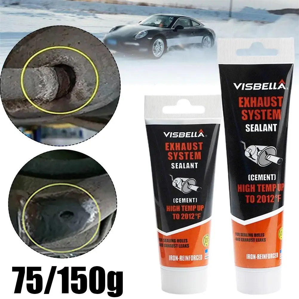 Exhaust Pipe Repair Glue For Motorcycle Car Pipes Silencer Seal Welding Leak Repair High Temp Adhesive For Mufflers Tailpip F9A6