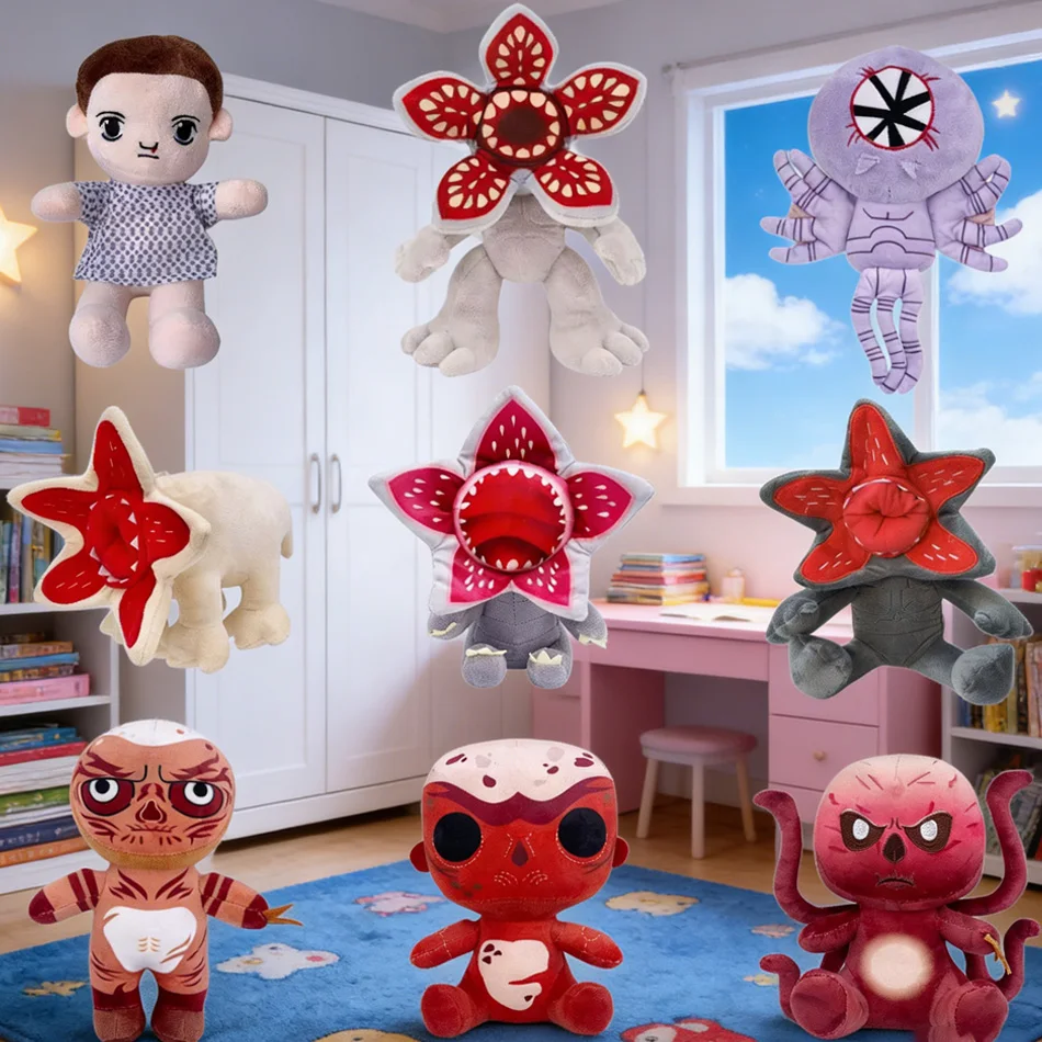 Niedliches Demogorgon-Plüschtier Großmäuliger Blumenfresser Gefüllte Puppen für Spielecharakter-Liebhaber Cartoon-Geschenke