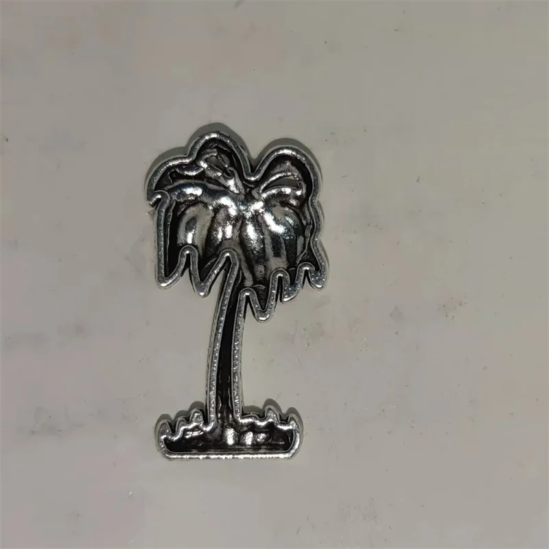 Creative Silver Coconut Tree DIY Alloy Badge for ZP Zorro Lighter Handmade Decor Accessory Smoking Gadget Man Gift