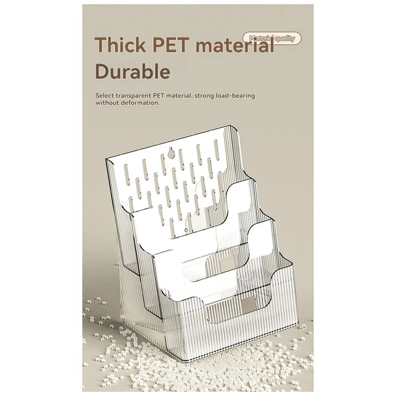 A4 File Display Clear Storage Box Office A4 Single Layer Desktop File Sorter Pocket Booklet And Brochure Holder