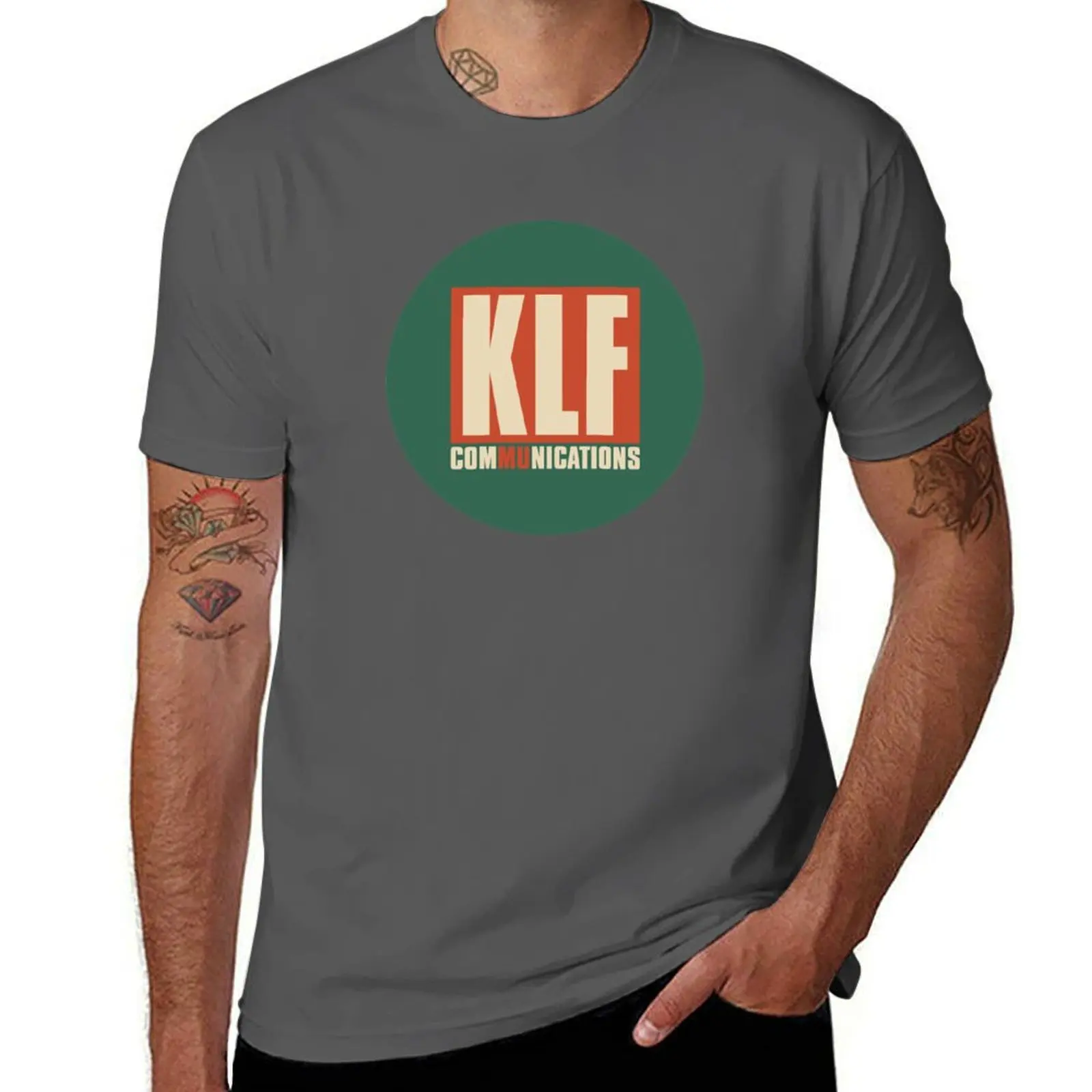 

KLF Communications T-Shirt Basic Solid Color Casual Tee Shirt
