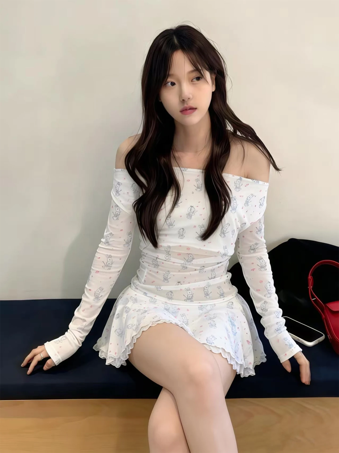 

Утягивающая кружевная юбка с кроликом, юбка-миди Pure Desire Sweet Girl ort Spódnica Super (3) из полиэфирного волокна для женщин