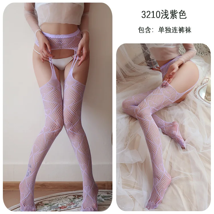 

Long Night Sexy Lingerie Fishnet Stockings Women's Jk Black Stockings Cut-To-Wear Sexy European and American Pantyhose 3210